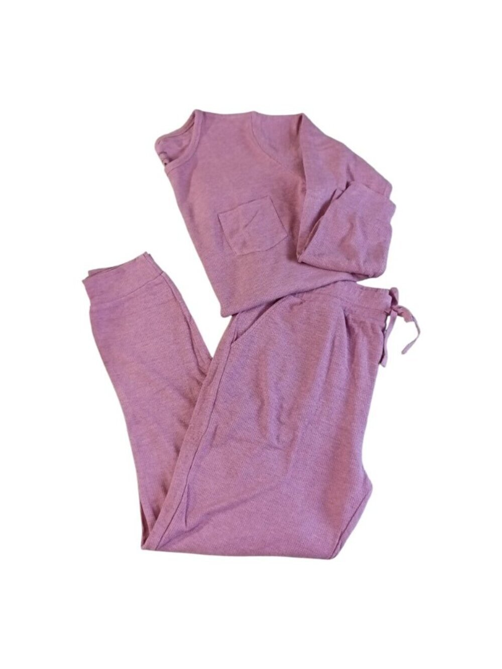 Little Starlet Women's Jogger Set Size S Pink 2 Piece Set Lounge Pajamas Long Sl
